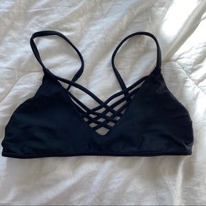 hollister black bikini top